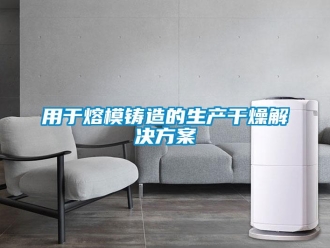知識百科用于熔模鑄造的生產干燥解決方案
