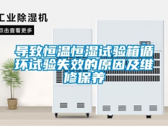 知識百科導致恒溫恒濕試驗箱循環試驗失效的原因及維修保養