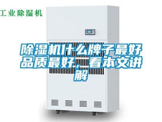 行業新聞除濕機什么牌子最好品質最好，看本文講解