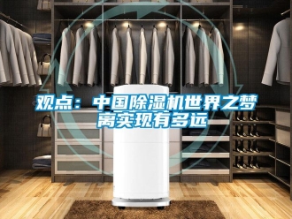 行業新聞觀點：中國除濕機世界之夢 離實現有多遠