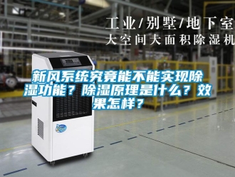 常見問題新風系統究竟能不能實現除濕功能？除濕原理是什么？效果怎樣？