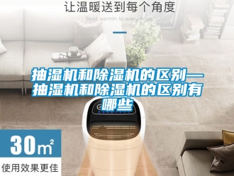 企業新聞抽濕機和除濕機的區別—抽濕機和除濕機的區別有哪些