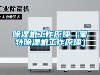 行業新聞除濕機工作原理（蒙特除濕機工作原理）
