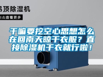常見問題干嘛要挖空心思想怎么在回南天晾干衣服？直接除濕機干衣就行啦！