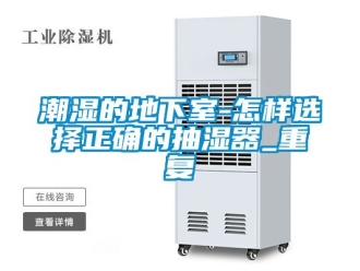 企業新聞潮濕的地下室-怎樣選擇正確的抽濕器_重復