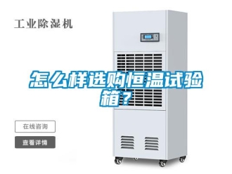 知識百科怎么樣選購恒溫試驗箱？