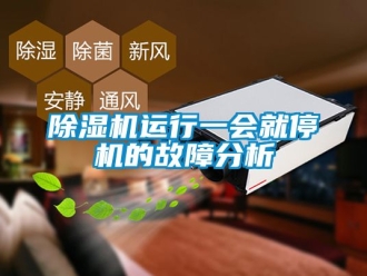 行業新聞除濕機運行一會就停機的故障分析