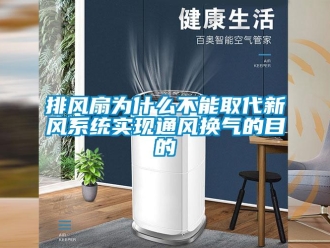 行業新聞排風扇為什么不能取代新風系統實現通風換氣的目的
