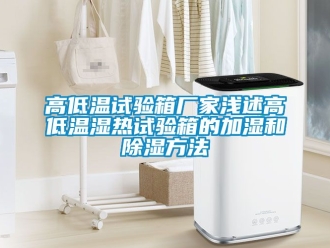 常見問題高低溫試驗箱廠家淺述高低溫濕熱試驗箱的加濕和除濕方法
