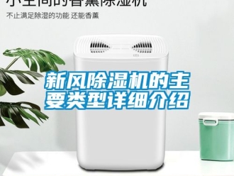 常見問題新風除濕機的主要類型詳細介紹