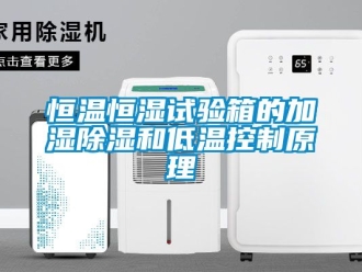 知識百科恒溫恒濕試驗箱的加濕除濕和低溫控制原理