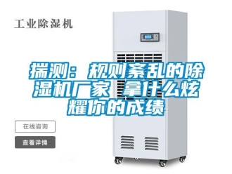 企業新聞揣測：規則紊亂的除濕機廠家 拿什么炫耀你的成績