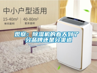 行業新聞觀察：除濕機的春天到了 分品牌還是分渠道
