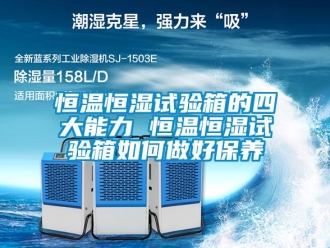 知識百科恒溫恒濕試驗箱的四大能力 恒溫恒濕試驗箱如何做好保養