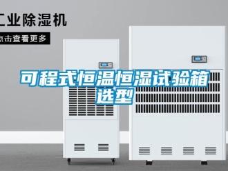 知識百科可程式恒溫恒濕試驗箱選型