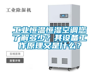 知識百科工業恒溫恒濕空調您了解多少？其設備工作原理又是什么？