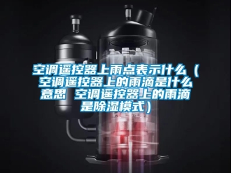 行業新聞空調遙控器上雨點表示什么（空調遙控器上的雨滴是什么意思 空調遙控器上的雨滴是除濕模式）