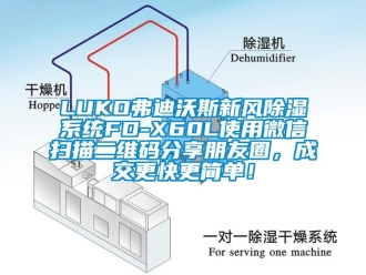 企業新聞LUKO弗迪沃斯新風除濕系統FD-X60L使用微信掃描二維碼分享朋友圈，成交更快更簡單！