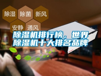 企業新聞除濕機排行榜，世界除濕機十大排名品牌