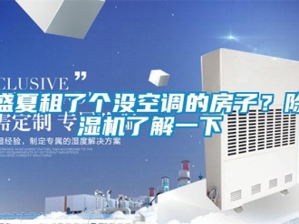 知識百科盛夏租了個沒空調的房子？除濕機了解一下