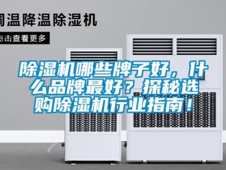 企業新聞除濕機哪些牌子好，什么品牌最好？探秘選購除濕機行業指南！