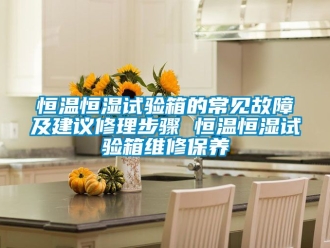 知識百科恒溫恒濕試驗箱的常見故障及建議修理步驟 恒溫恒濕試驗箱維修保養