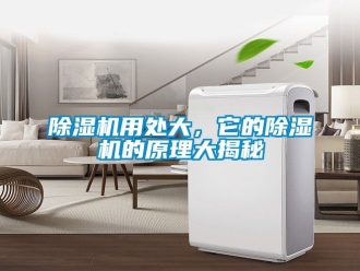 行業新聞除濕機用處大，它的除濕機的原理大揭秘