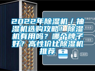 企業新聞2022年除濕機／抽濕機選購攻略！除濕機有用嗎？哪個牌子好？高性價比除濕機推薦