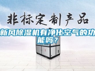 常見問題新風除濕機有凈化空氣的功能嗎？