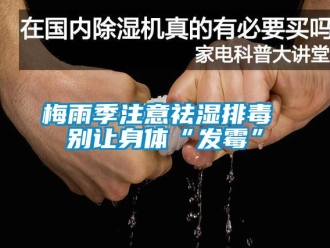 行業新聞梅雨季注意祛濕排毒 別讓身體“發霉”