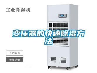 企業新聞變壓器的快速除濕方法
