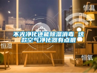 企業新聞不光凈化還能除濕消毒 這款空氣凈化器有點狠