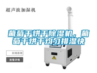 行業新聞葡萄干烘干除濕機，葡萄干烘干均勻排濕快