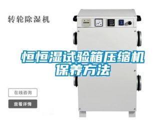 知識百科恒恒濕試驗箱壓縮機保養方法