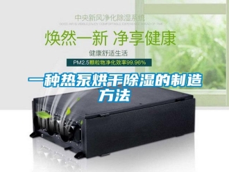 企業新聞一種熱泵烘干除濕的制造方法