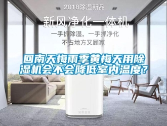 行業新聞回南天梅雨季黃梅天用除濕機會不會降低室內溫度？