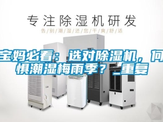 企業新聞寶媽必看：選對除濕機，何懼潮濕梅雨季？_重復