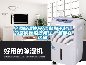 行業新聞空調除濕符號(那些你不知道的空調遙控器用法，全都在這里)