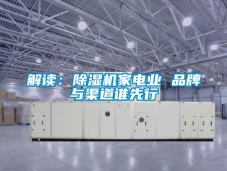 行業新聞解讀：除濕機家電業 品牌與渠道誰先行