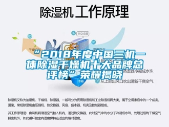 企業新聞“2018年度中國三機一體除濕干燥機十大品牌總評榜”榮耀揭曉